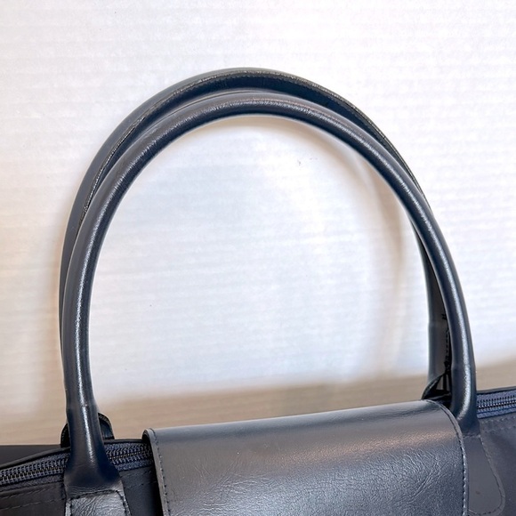 Samsonite navy nylon/ Leather weekender foldable duffle bag - Picture 3 of 16